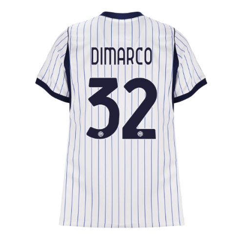 Inter Milan Federico Dimarco #32 Maglia Gara Trasferta Repliche 2026-27 Donna Maniche Corte Inter Milan Federico Dimarco #32 Maglia Gara Trasferta Repliche 2026-27 Donna Maniche Corte